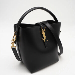 Saint Laurent LE Handbag black calf leather